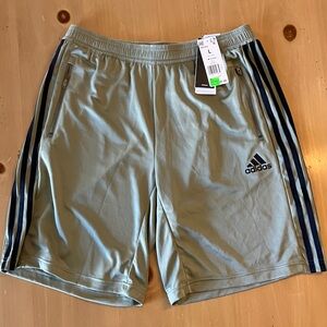 Adidas Men's Sage Green Athletic Shorts